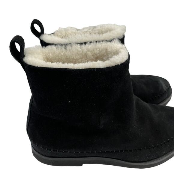 Jenni Kanye Suede Shearling Moc Boot Black 6 - Picture 5 of 11
